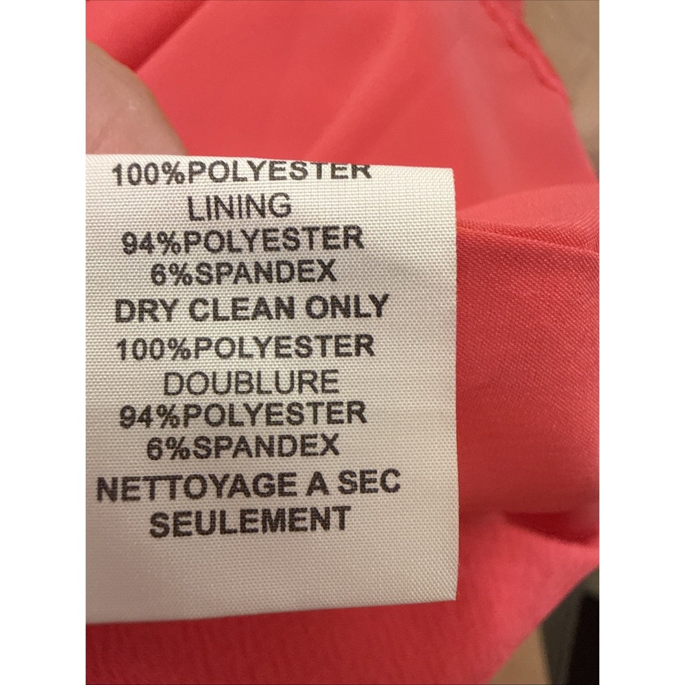 Trina Turk Felisha Halter Dress Sz 4 Pink Coral Pleated Shift Wedding Guest - Picture 10 of 12